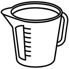 Outline-Only Measuring Cup for Digital Use