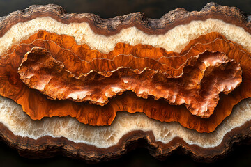 Obraz premium Detailed Resin Slice With Geometric Pattern