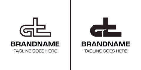 Letters GT Monogram Logo Set, suitable for any brand with TG or TG initials