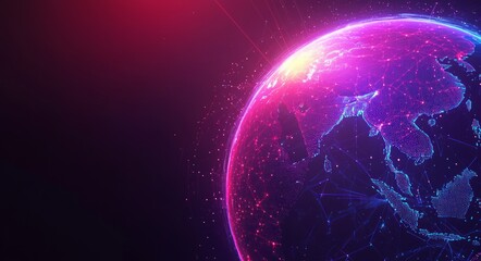 Global Network Connectivity: A Futuristic Earth Visualization