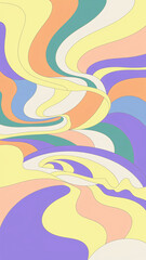 Colorful Psychedelic Swirl - Abstract Pastel Wavy Pattern