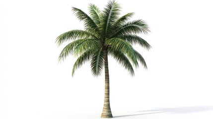 Obraz premium Tropical Palm Tree Isolated on White Background