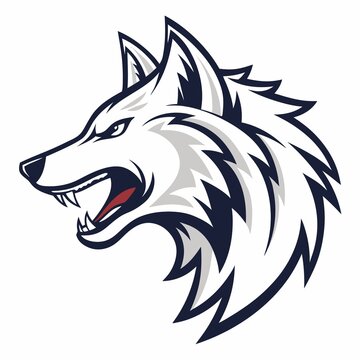 wolf head logo simble icon