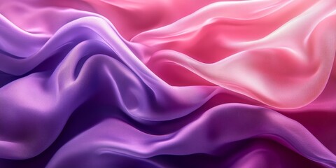 Obraz premium Pink Purple Silk Background, Generative AI