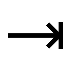 Arrow-to-right icon in black and outline style