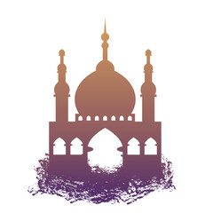 Islamic Mosque Brush Silhouette Illustration
