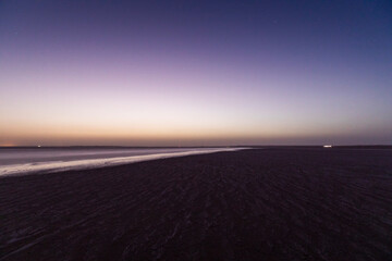 Long-exposure photography from a dry lake-bed in central Tunisia.