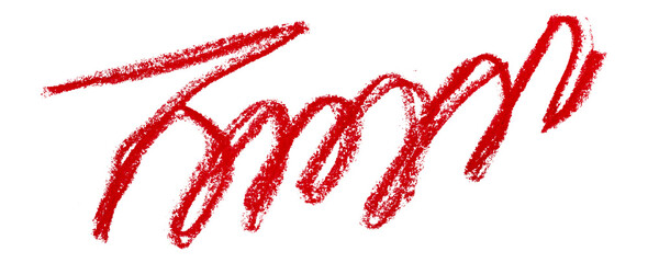 red pencil strokes isolated on transparent background