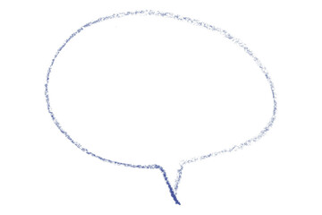 Separate purple speech bubble on transparent background