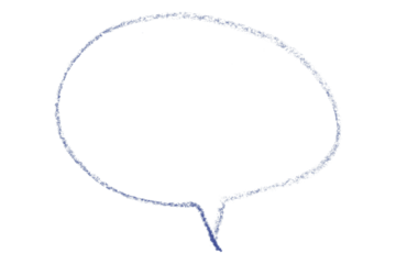 Separate purple speech bubble on transparent background