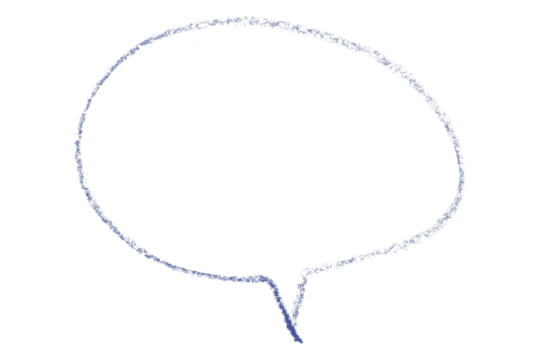 Separate purple speech bubble on transparent background