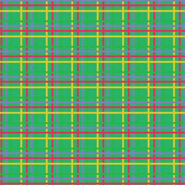 Tattersall Check Pattern. Shirt Fashion Textile Fabric. Repeating Tile Plaid Pattern.