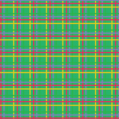 Tattersall Check Pattern. Shirt Fashion Textile Fabric. Repeating Tile Plaid Pattern.