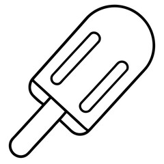 Outline-Style Popsicle Vector Graphics