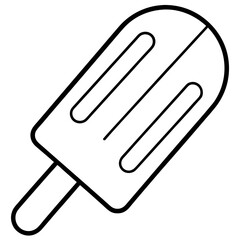 Fototapeta premium Outline-Style Popsicle Vector Graphics