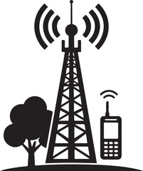 radio silhouette victor file block and white.