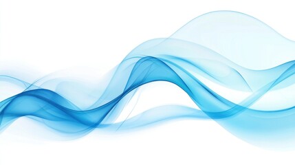 Abstract blue wave design with smooth flowing lines