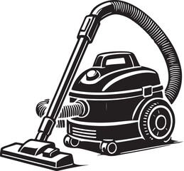 cleaner machine silhouette victor file block and white.