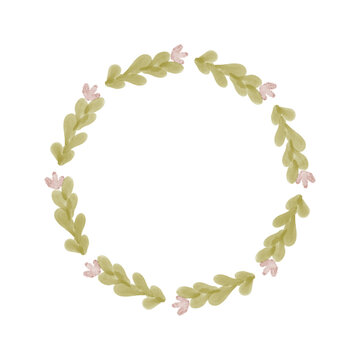 recommend clip art: Hand drawn floral wreath for wedding invitation card design