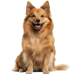Happy Pomeranian Spitz Dog Sitting