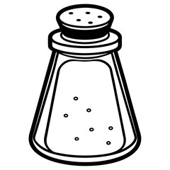 Salt Shaker Line Art Illustration