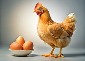 Adorable Chick Peeking from Broken Eggshell - Farm Fresh Spring Chicken