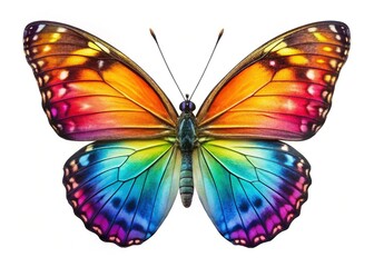 Obraz premium Butterfly on a White Background
