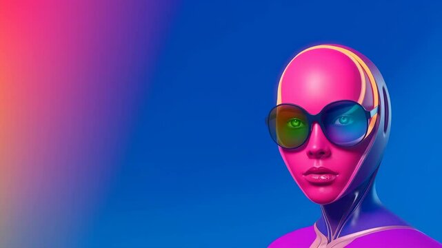 A woman in a pink outfit and sunglasses