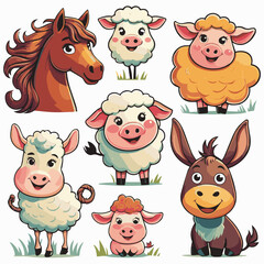 Cartoon Animal Sticker Packs, Cute Stickers for Animal Lovers , Kawaii Animals, Assorted Waterbottle Sticker Packs, Cute Pet Squad Cute Animal Sticker Pack
