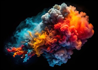 Fototapeta premium Dramatic Smoke on Black Background: An Abstract and Alluring Image