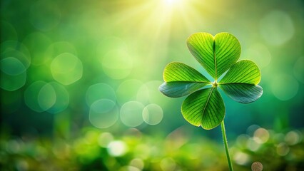 Four-Leaf Clover with Ample Copy Space