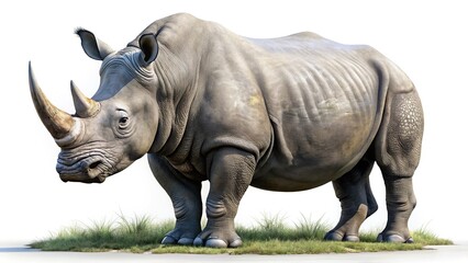 Fototapeta premium Majestic Rhino: Close-up Product Shot of a Realistic Rhino Figurine
