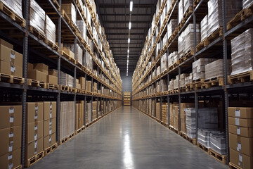 Fototapeta premium High-performance storage building with innovative design, optimized for maximum capacity and technology.