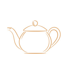 Simple Line Art Teapot