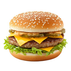 Juicy Cheeseburger with Sesame Seed Bun