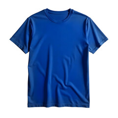 Plain blue t-shirt isolated on transparent background