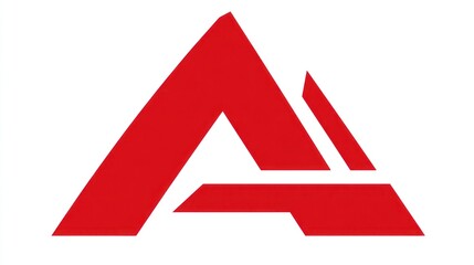 Red Abstract Letter A Logo Design