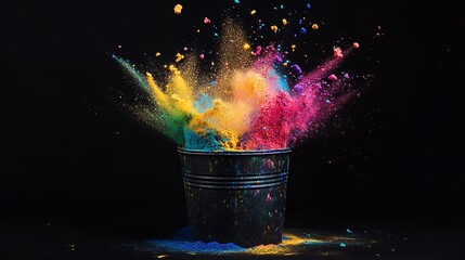 Colorful holi celebration background with dynamic paint swirls