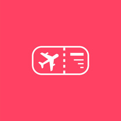 Airline Boarding Pass Ticket Icon Travel, Flight, Journey, Trip