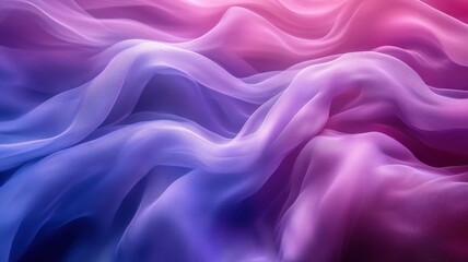 Obraz premium Ethereal Flow of Colorful Silk Fabric in Soft Light Patterns