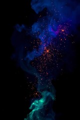 Vibrant Sparkler Smoke Art Abstract Background Image