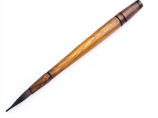 Naklejka premium wooden brush pen on white background isolated