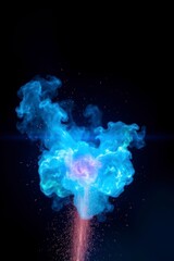 Stunning Blue Nebula Explosion Digital Art