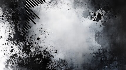 Abstract Black And White Grunge Texture Background