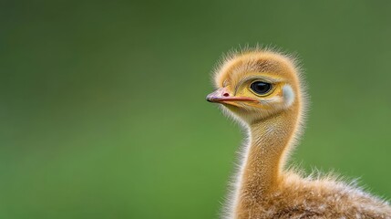 Closeup Of A Baby Ostrich