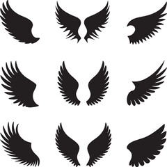 Obraz premium set of vector wings tatto