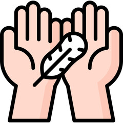 tenderness icon illustration design with filled outline