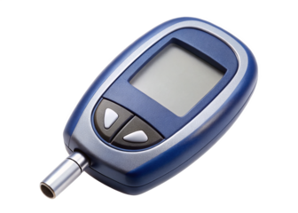 Glucometer on a transparent background.