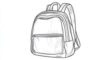 Compact backpack design, side view, white background, for catalog use
