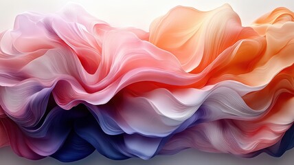 Obraz premium Flowing Abstract Waves in Soft Pastel Colors for Artistic Design